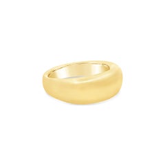 Solid Dome Men's Ring in 18k Yellow Gold