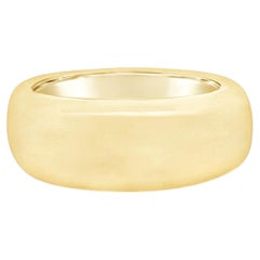 Solid Dome Men's Ring in 18k Yellow Gold