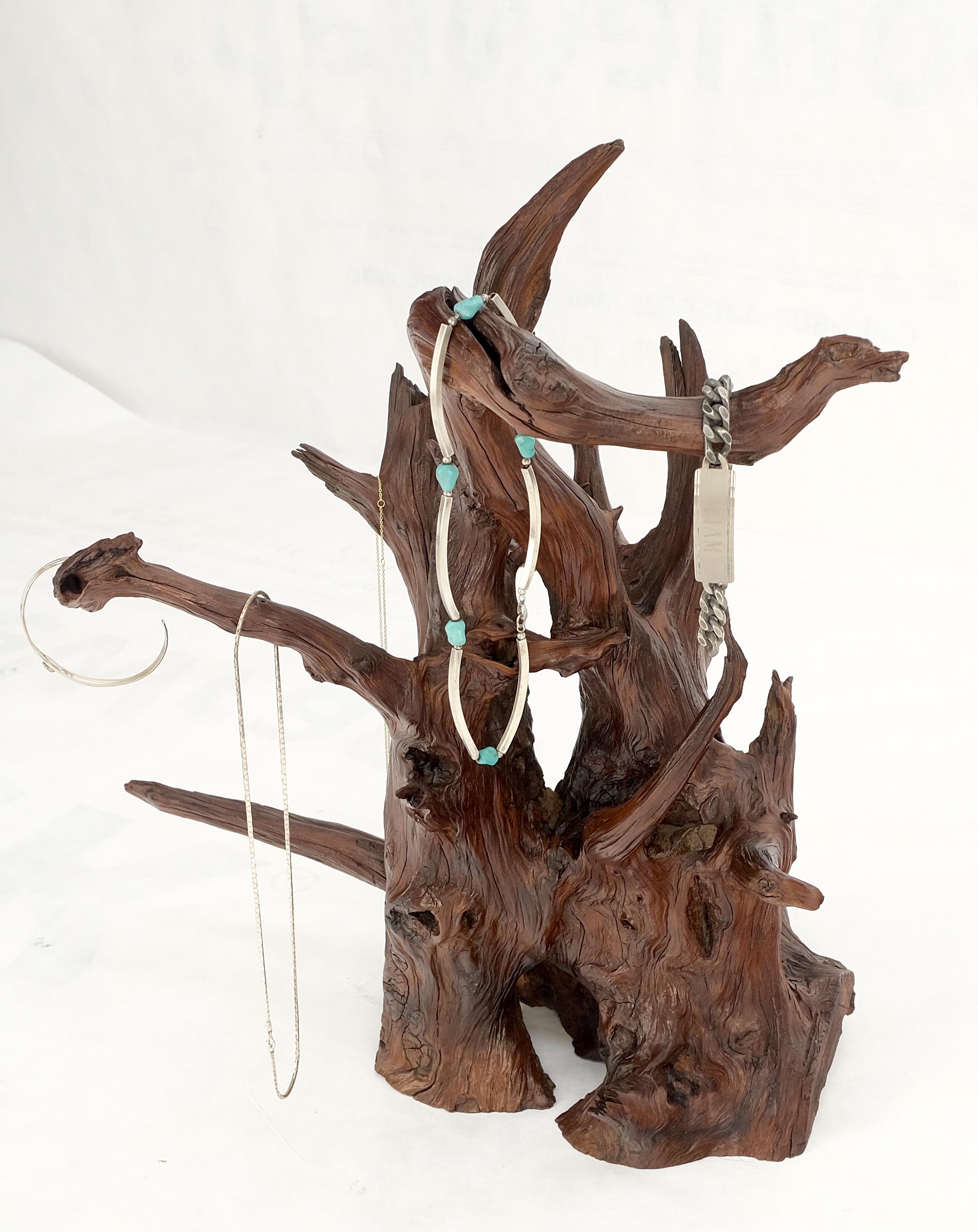 Solid Driftwood Root Sculpture Organic Jewerly Display Nice Patina & Shape Mint! For Sale 6