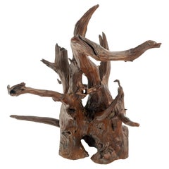 Used Solid Driftwood Root Sculpture Organic Jewerly Display Nice Patina & Shape Mint!