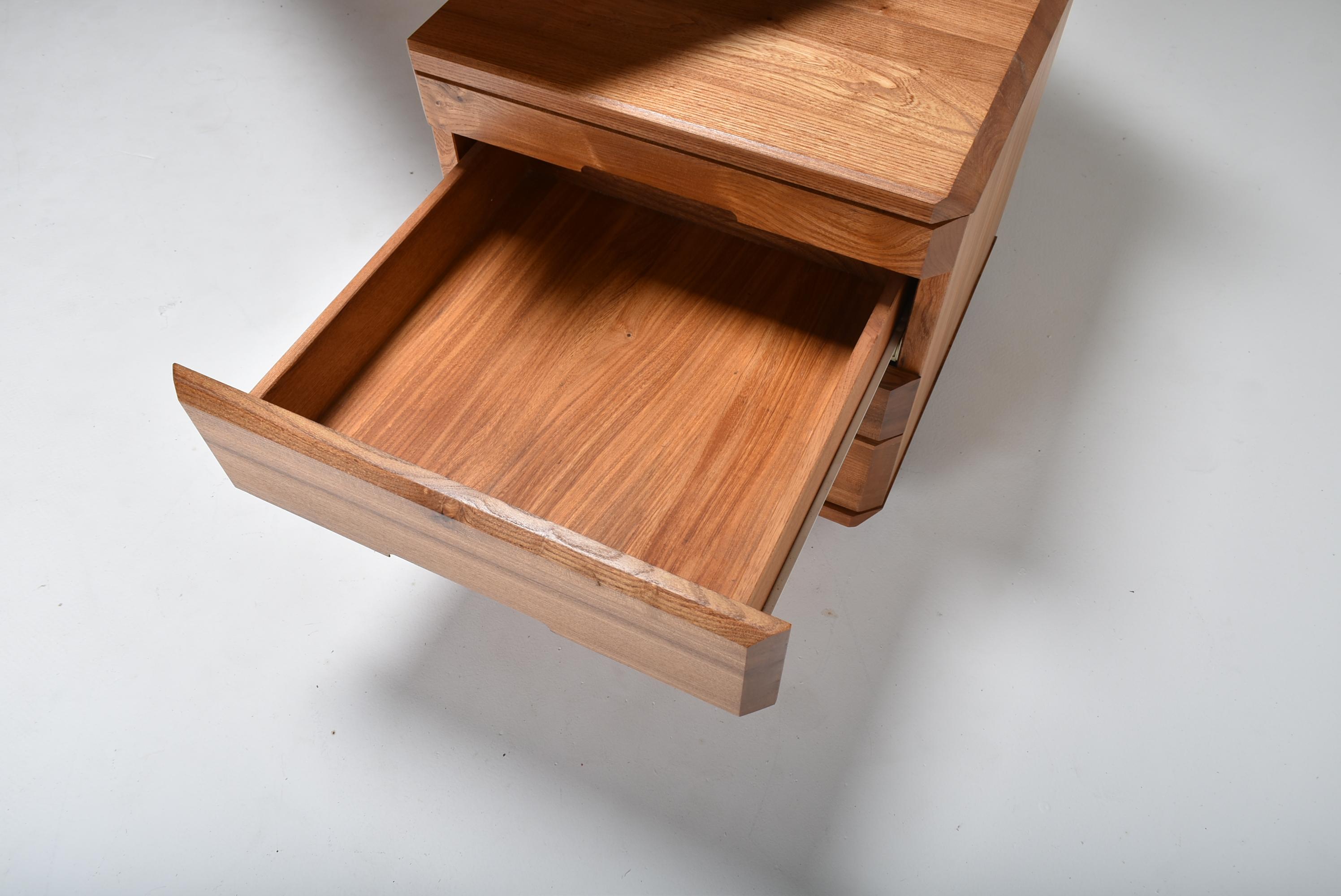 Late 20th Century Solid Elm B 40 Desk By Pierre Chapo, 1970, Gordes, France For Sale