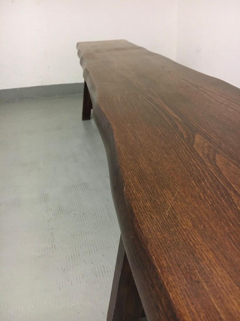 Solid Elm Bench attributed to Olavi Hänninen 1950s For Sale 1