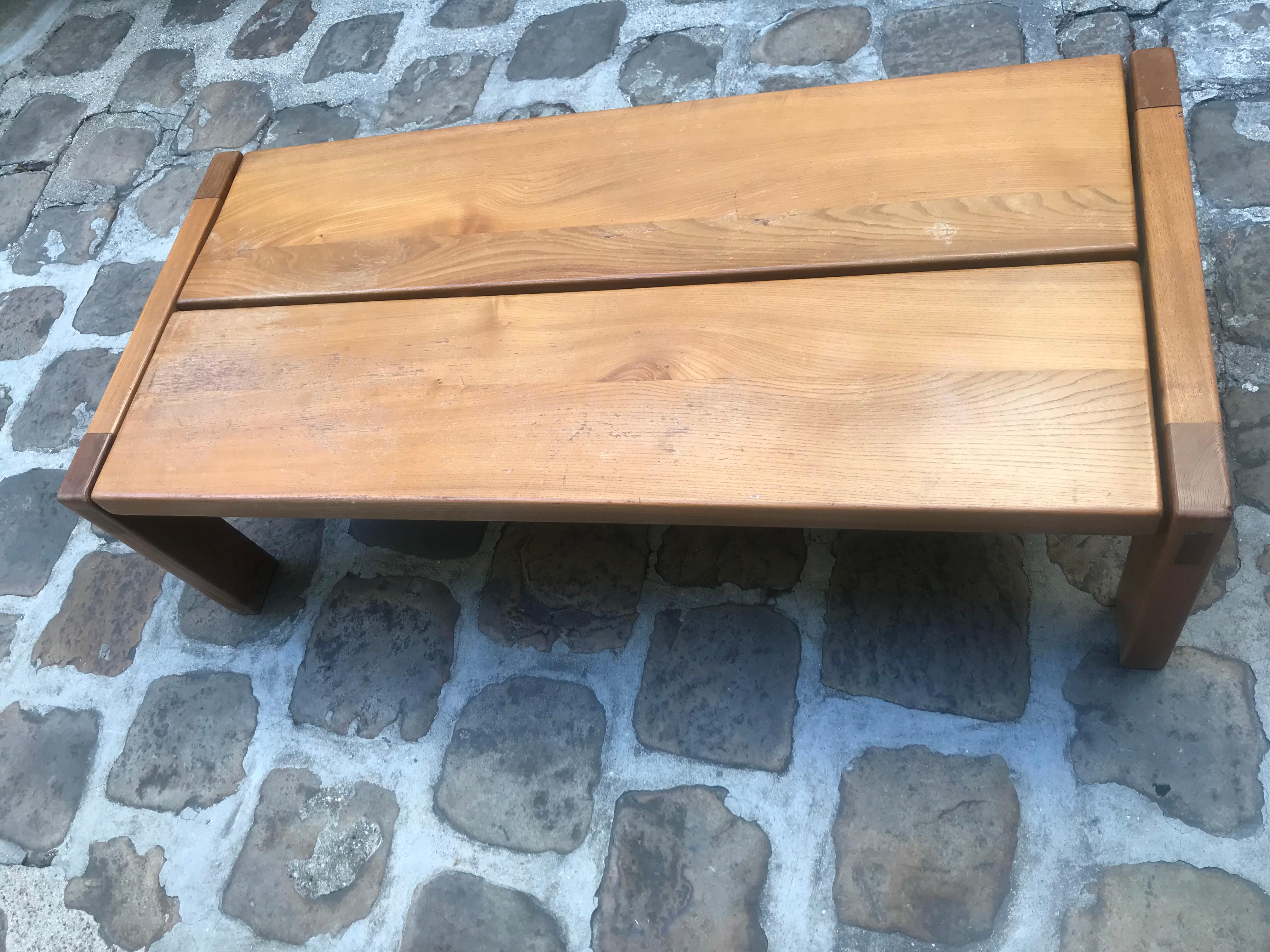 Solid Elm Bench, Regain In Good Condition For Sale In Saint Ouen, FR