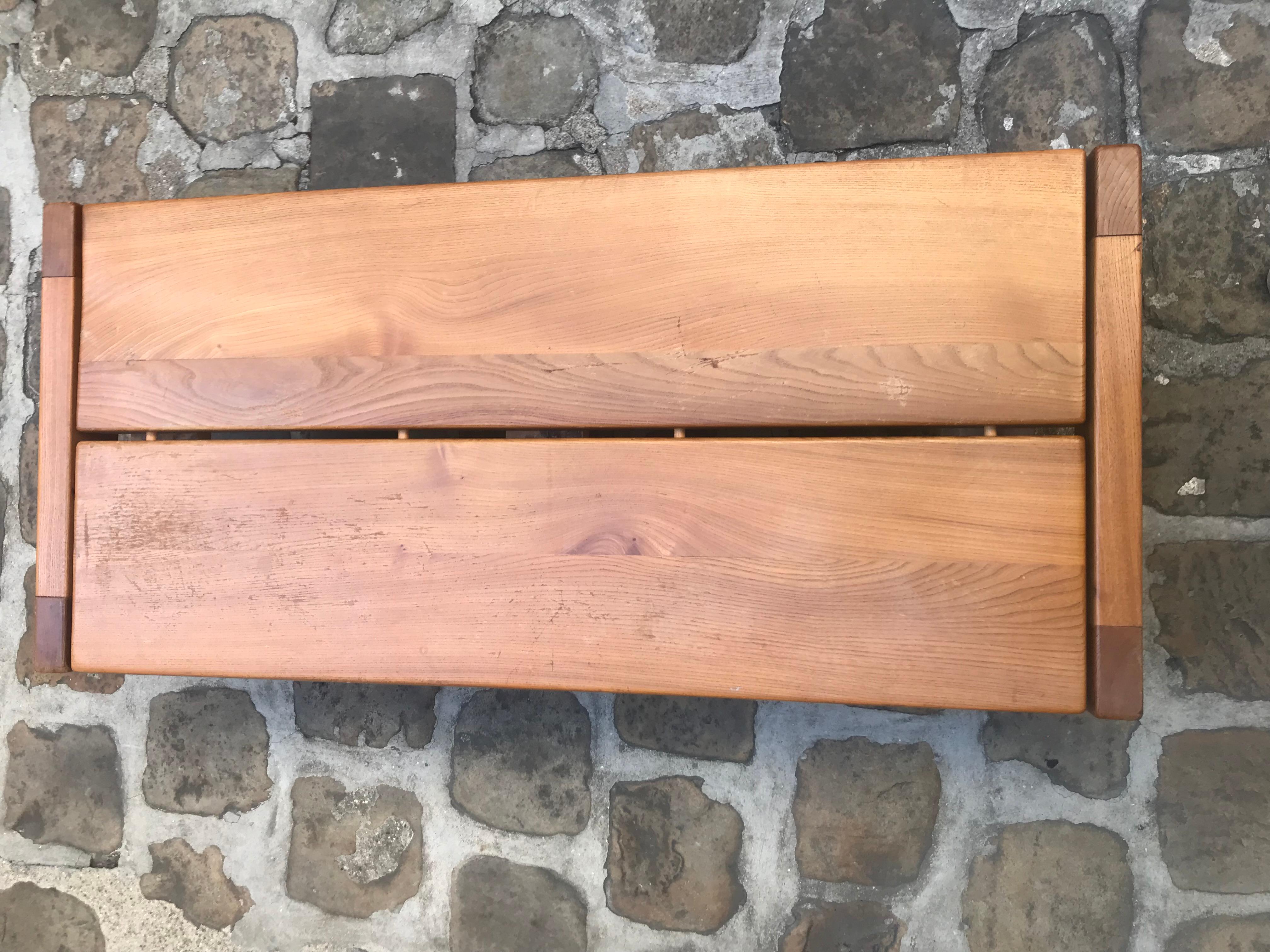 Solid Elm Bench, Regain For Sale 1