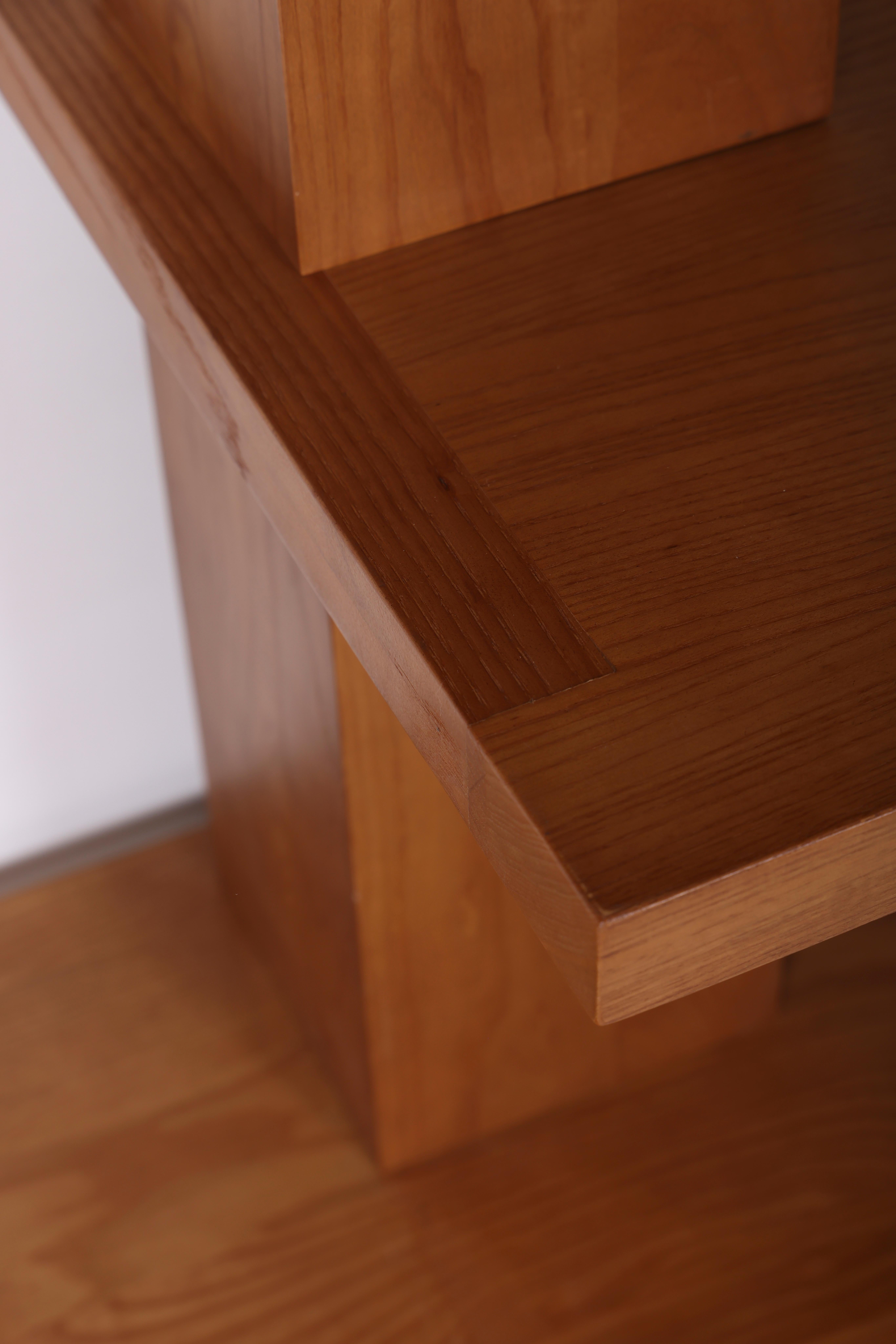 Solid Elm Bookcase, 1970s 3