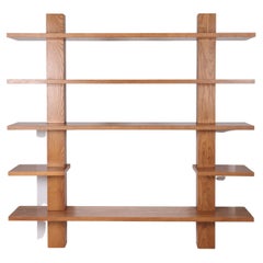 Vintage Solid Elm Bookcase, 1970s