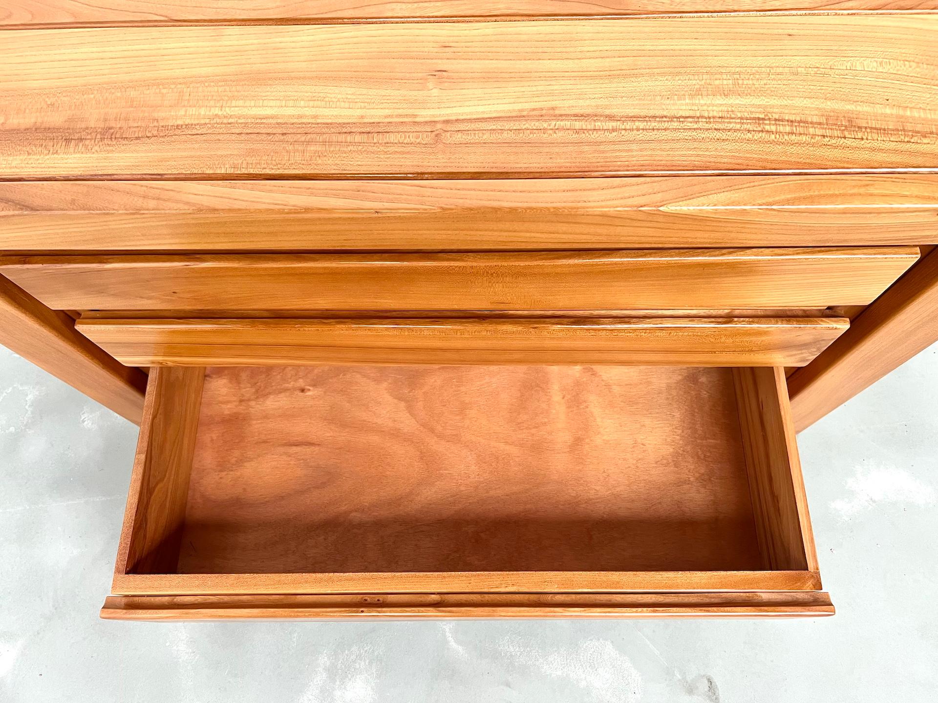 Solid elm chest of drawers by Maison Regain – circa 1970  Maison Lecan presents For Sale 6