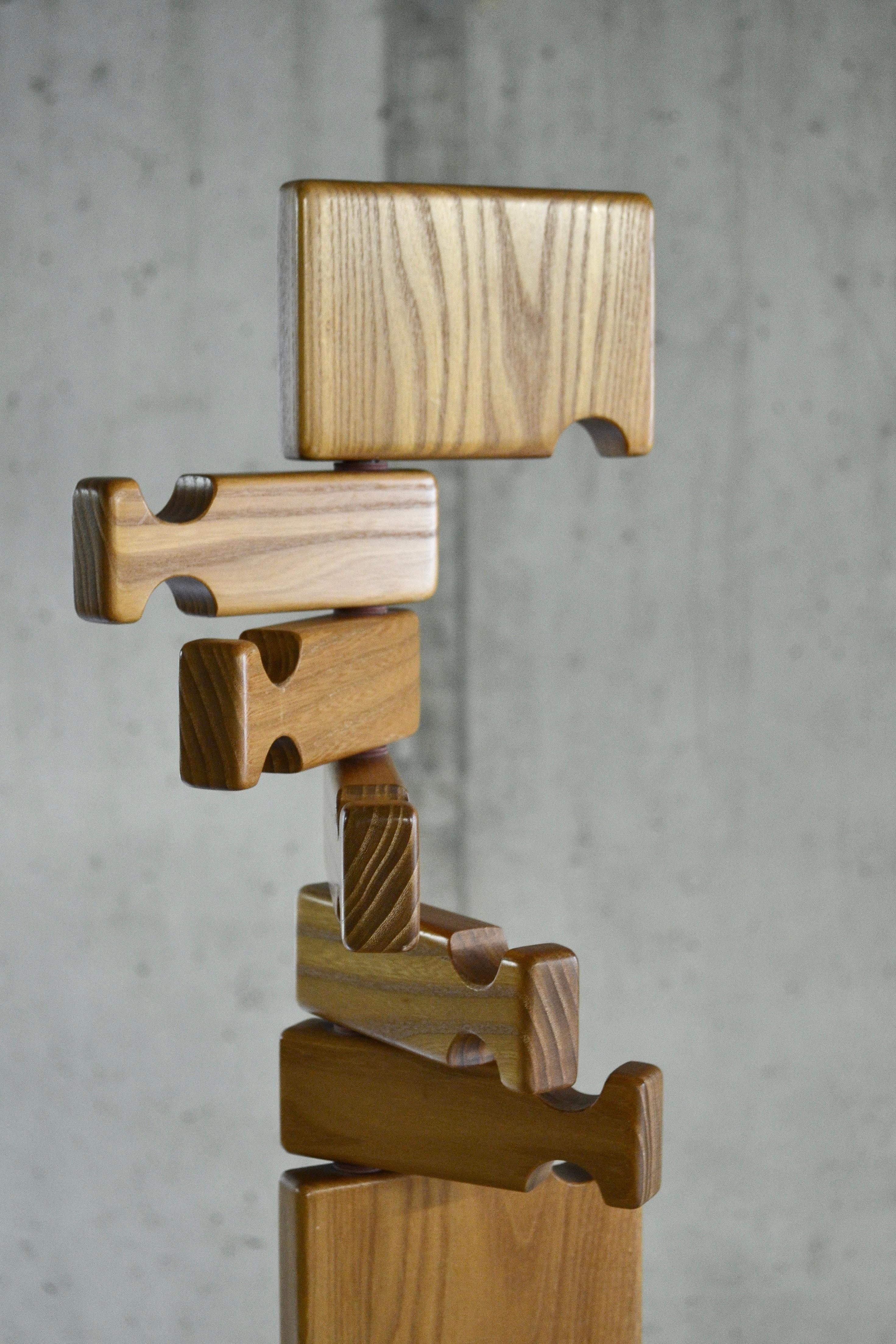 Porte-manteaux en orme massif, Maison Regain, France, années 1980 en vente 3