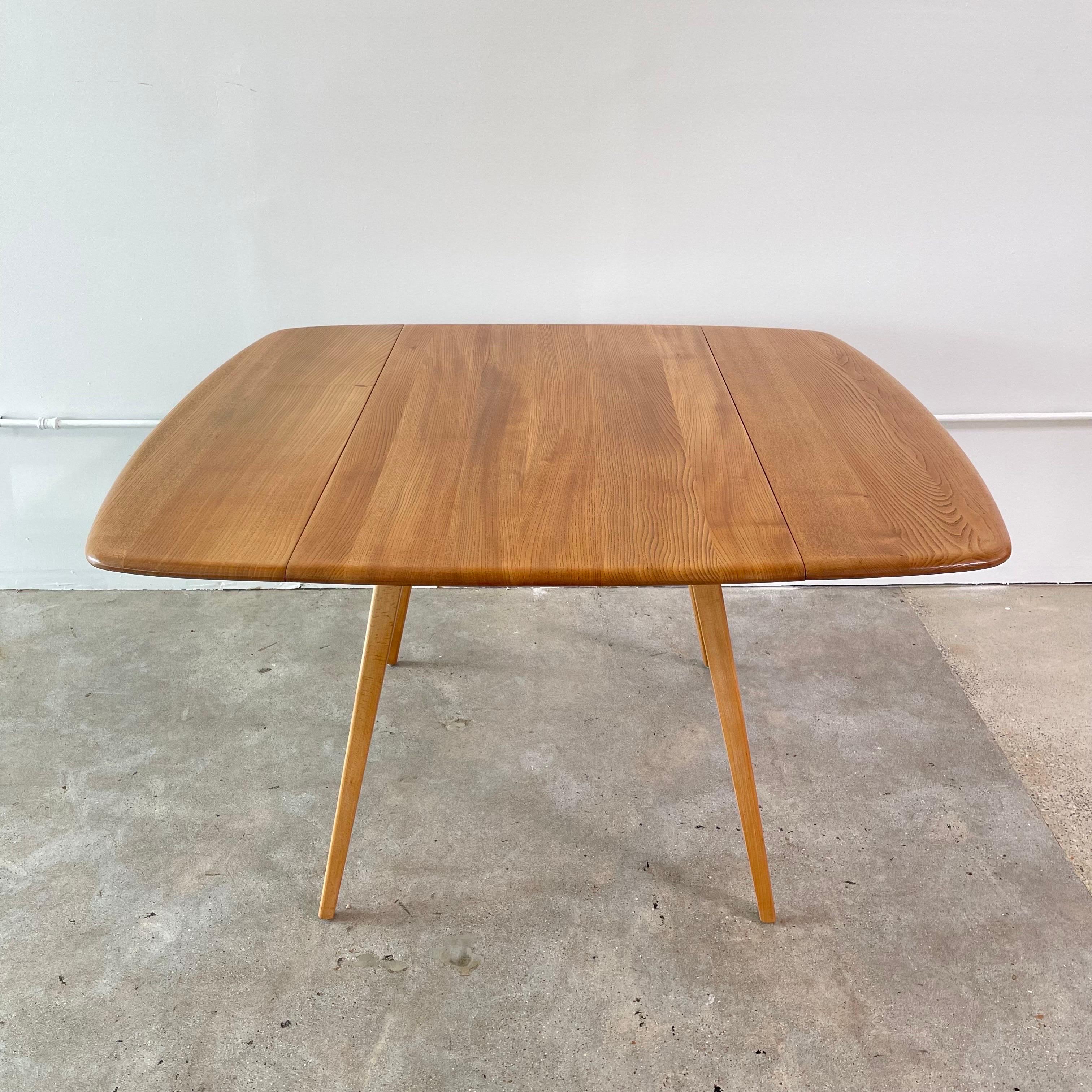 Beech Solid Elm Drop Leaf Table by Ercol