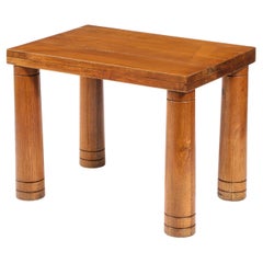 Solid Elm Gueridon, France 1940's