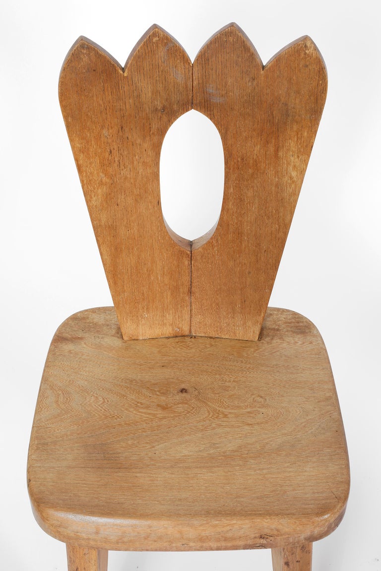 Solid Elm 'King' Chair Attributed to Olavi Hanninen, c