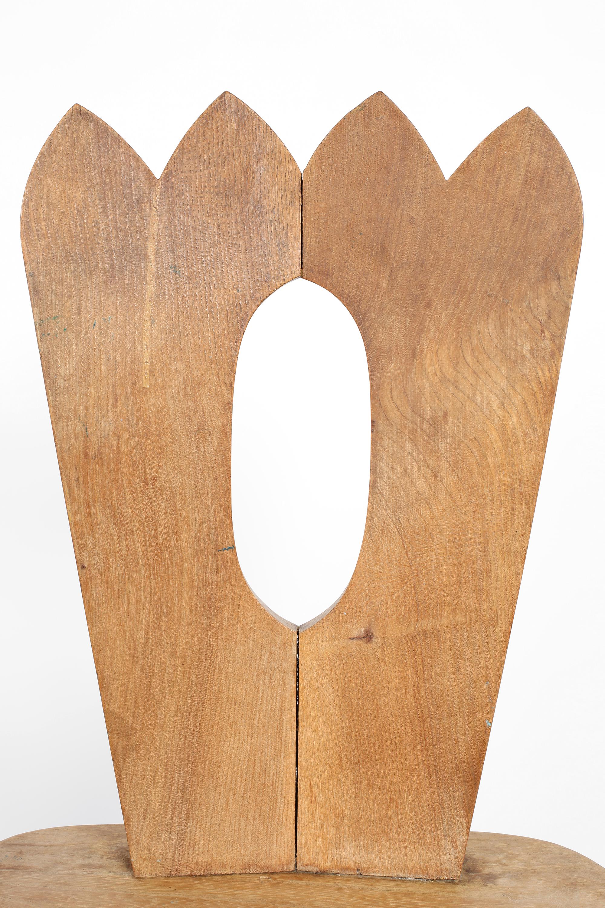 Solid Elm ‘King’ Chair Attributed to Olavi Hanninen, c. 1960s 3