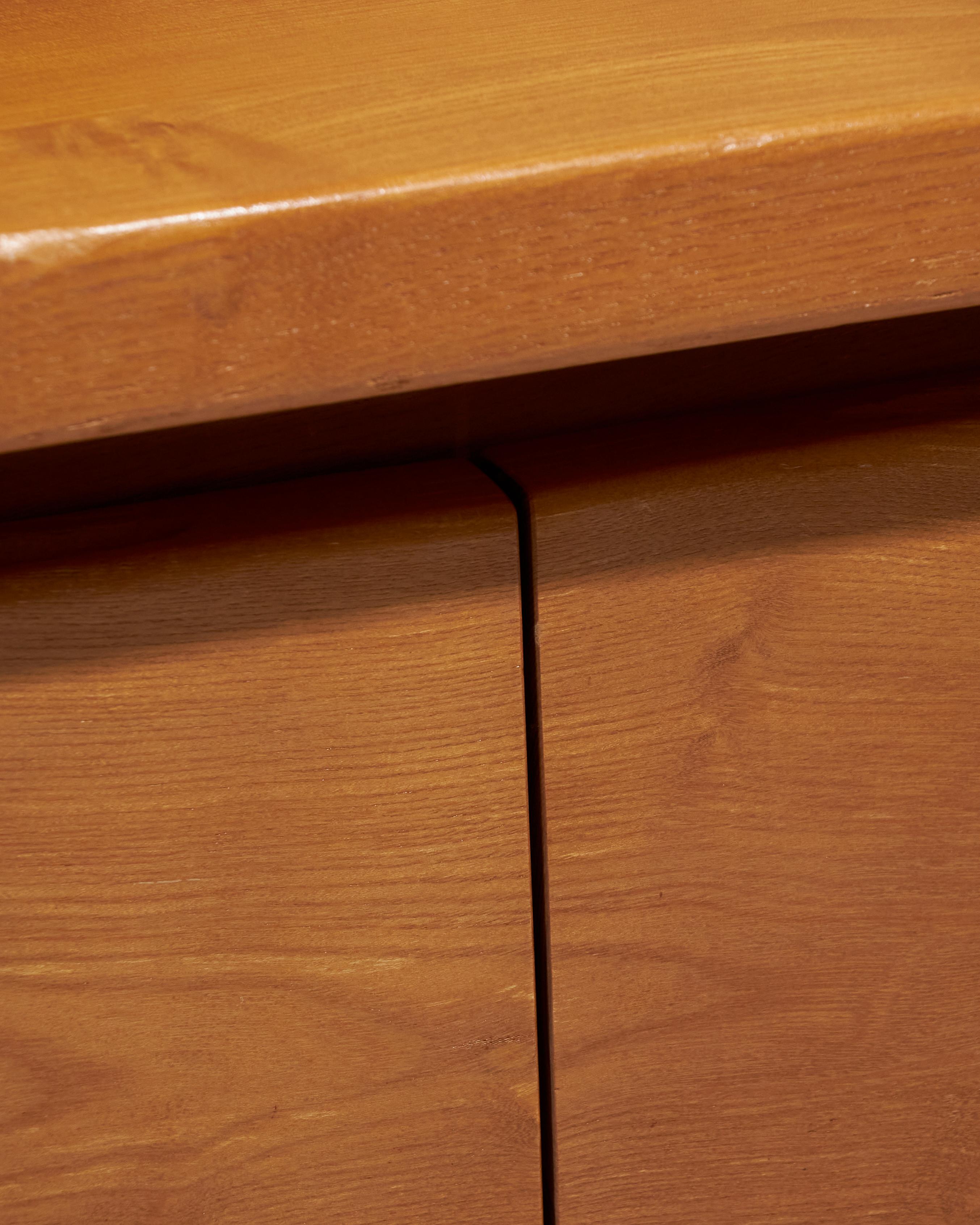 Solid Elm Sideboard, 1970s For Sale 14