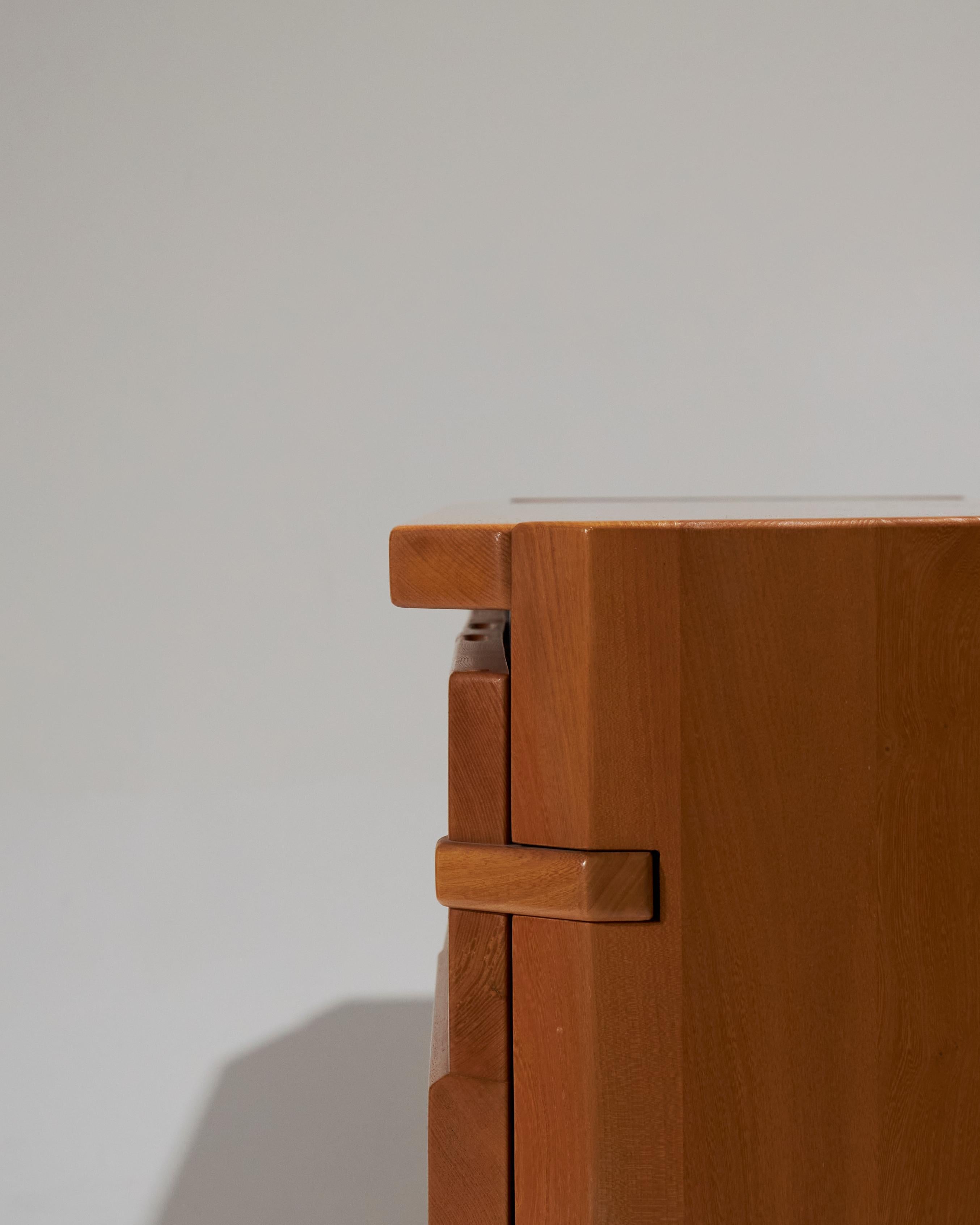 Wood Solid Elm Sideboard, 1970s For Sale