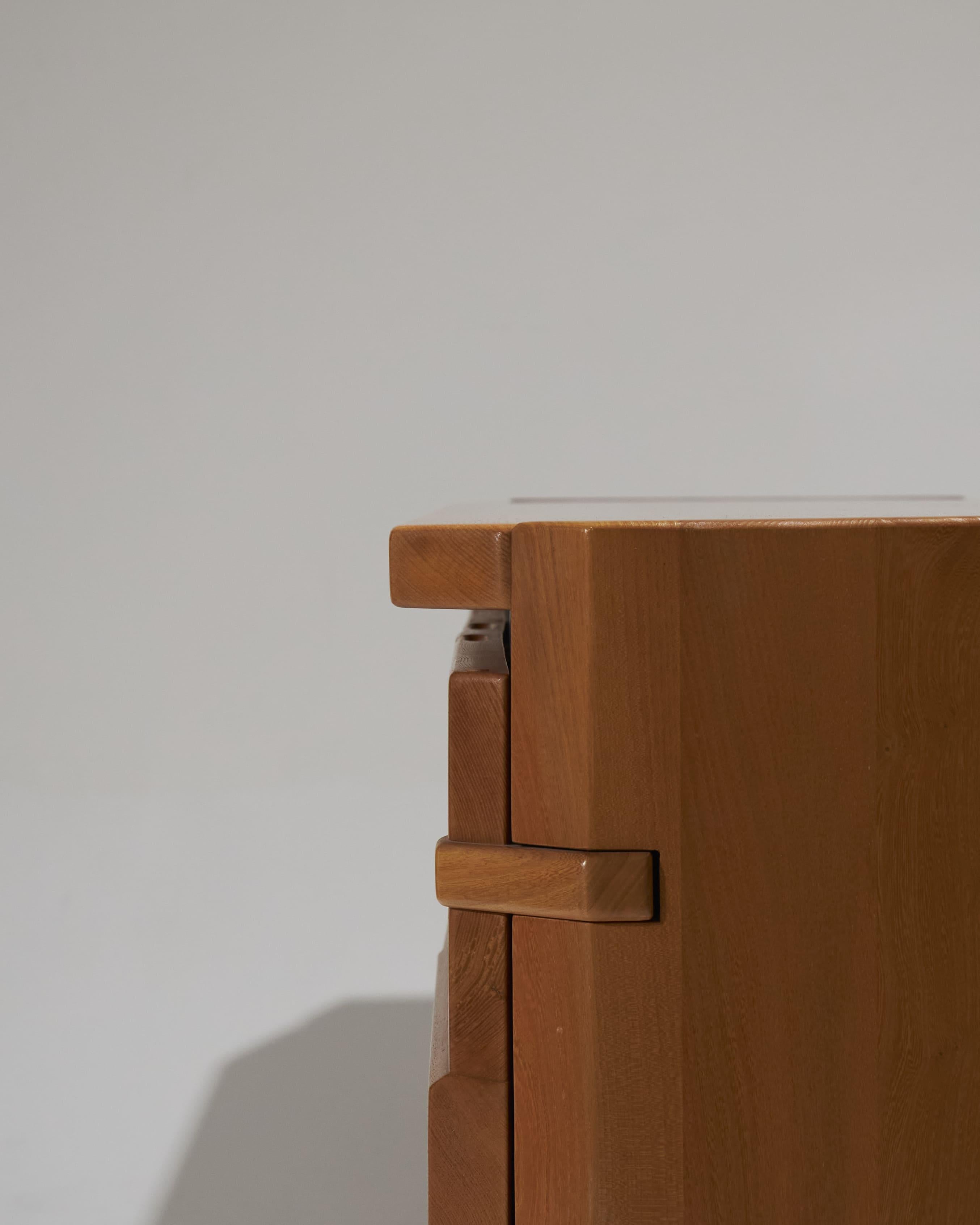 Wood Solid Elm Sideboard, 1970s For Sale