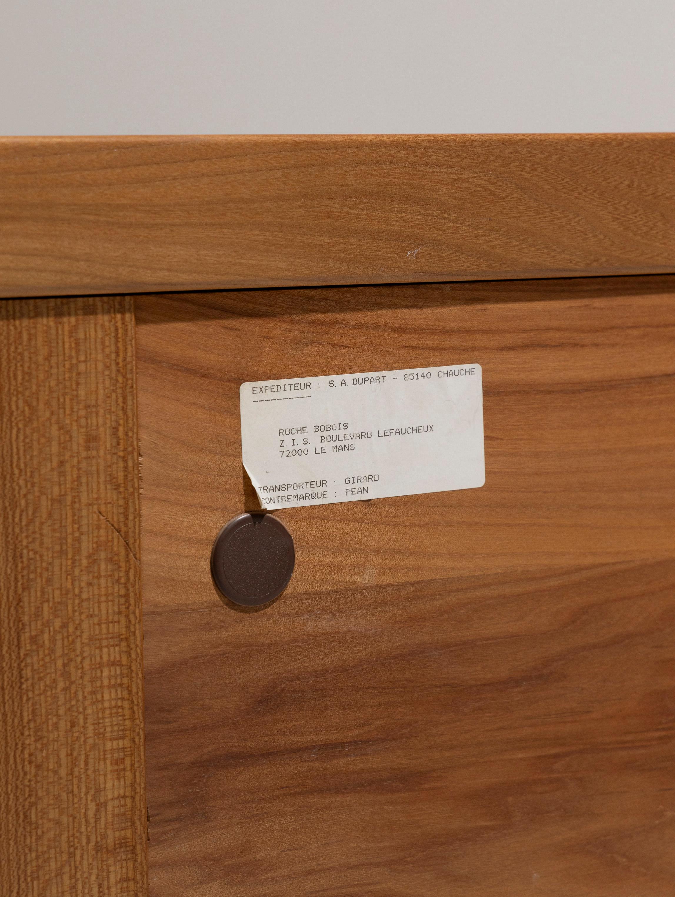 Solid elm sideboard, Luigi Gorgoni, 1980s 12