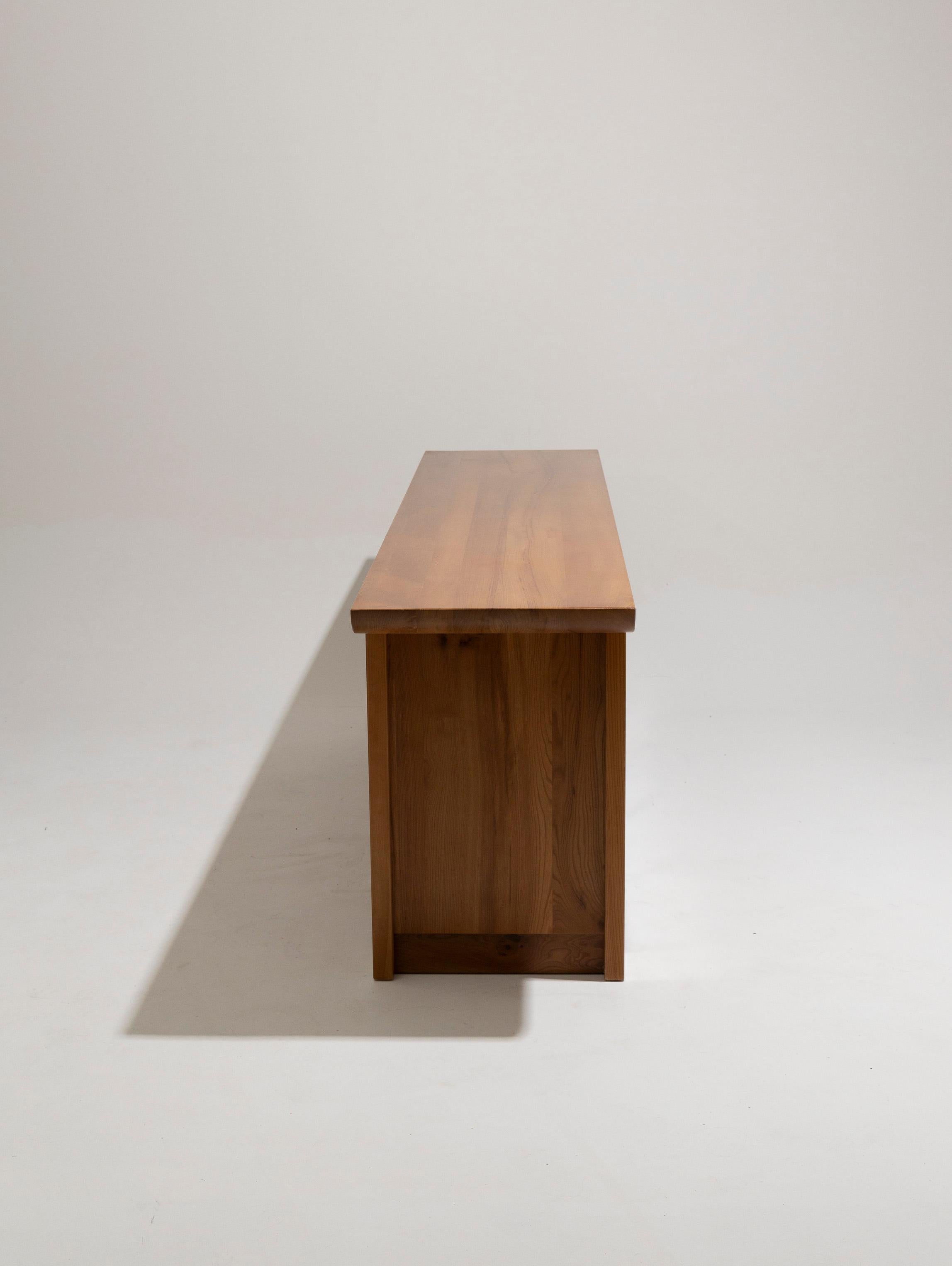 20th Century Solid elm sideboard, Luigi Gorgoni, 1980s