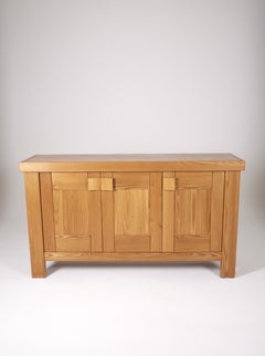 Buffet en orme massif Maison Regain, années 1970