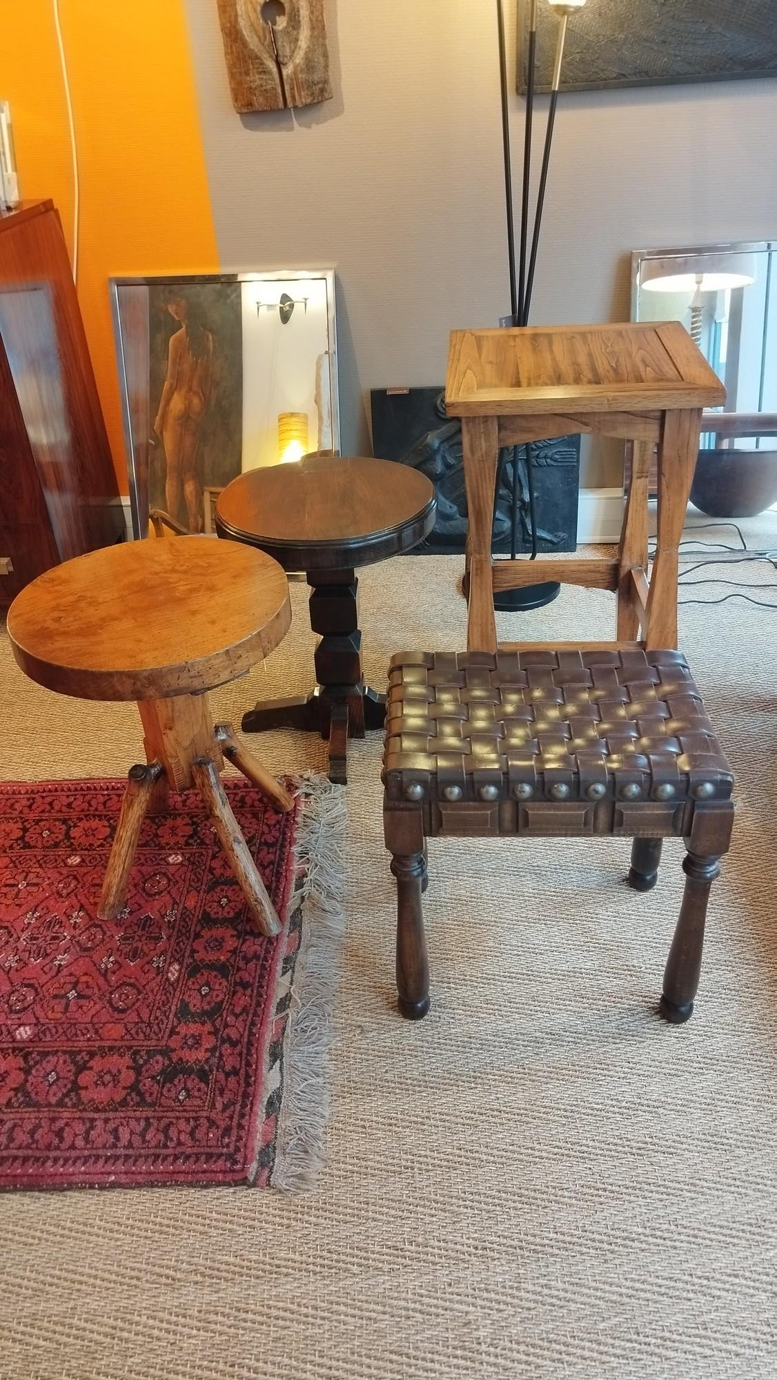 French Solid elm stand For Sale