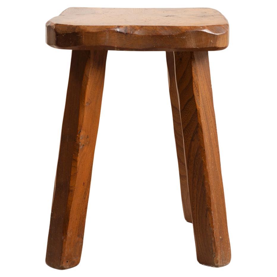 Solid Elm Stools, 1970s, Set of 2 For Sale