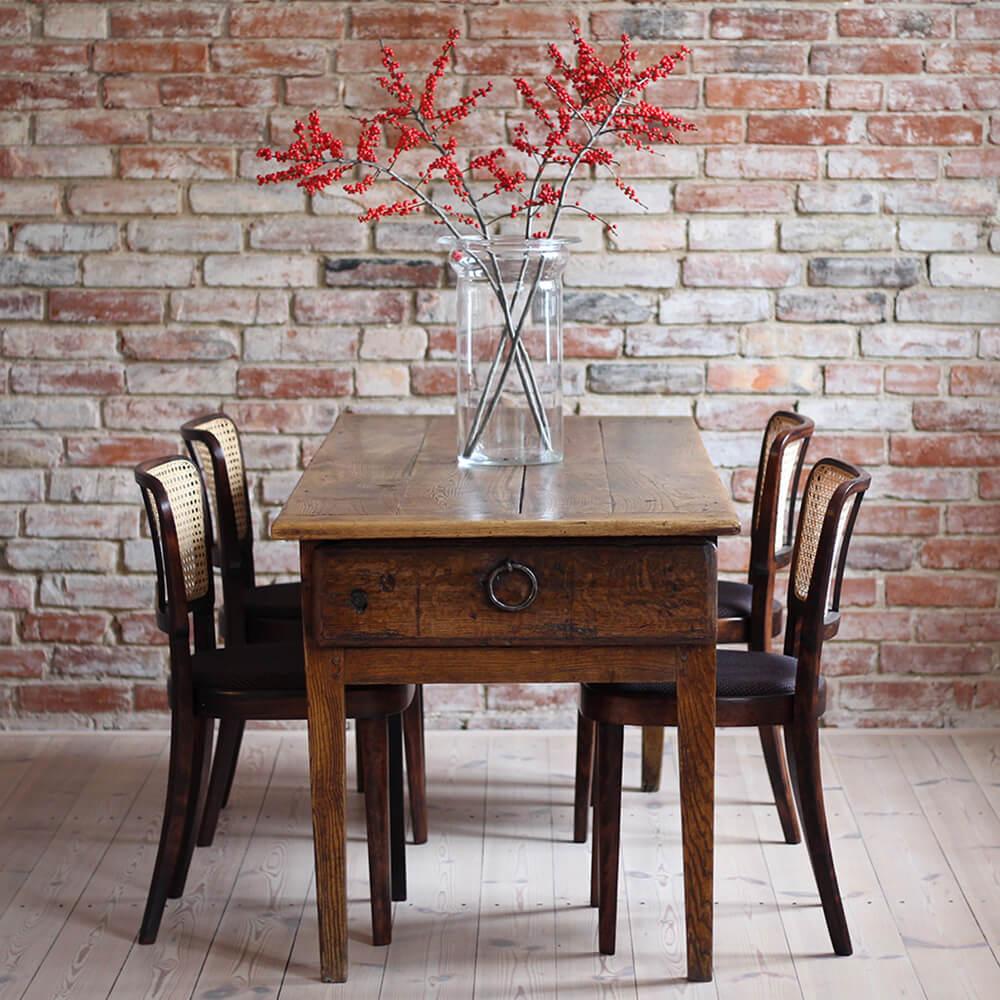 Solid Elm Table, 18th / 19th Century, Rustic Style, Prep or Dining Table 6
