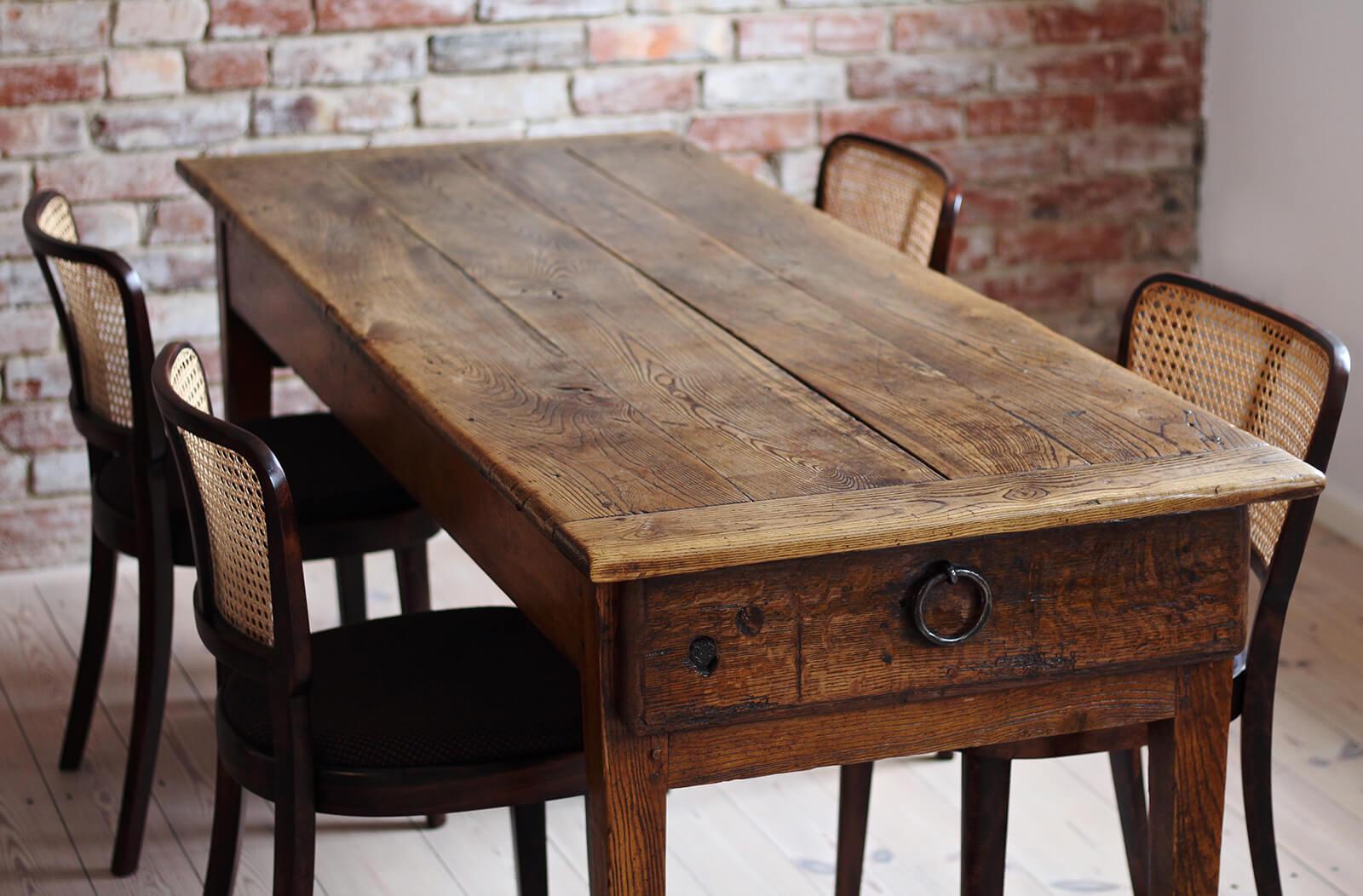 Solid Elm Table, 18th / 19th Century, Rustic Style, Prep or Dining Table 7