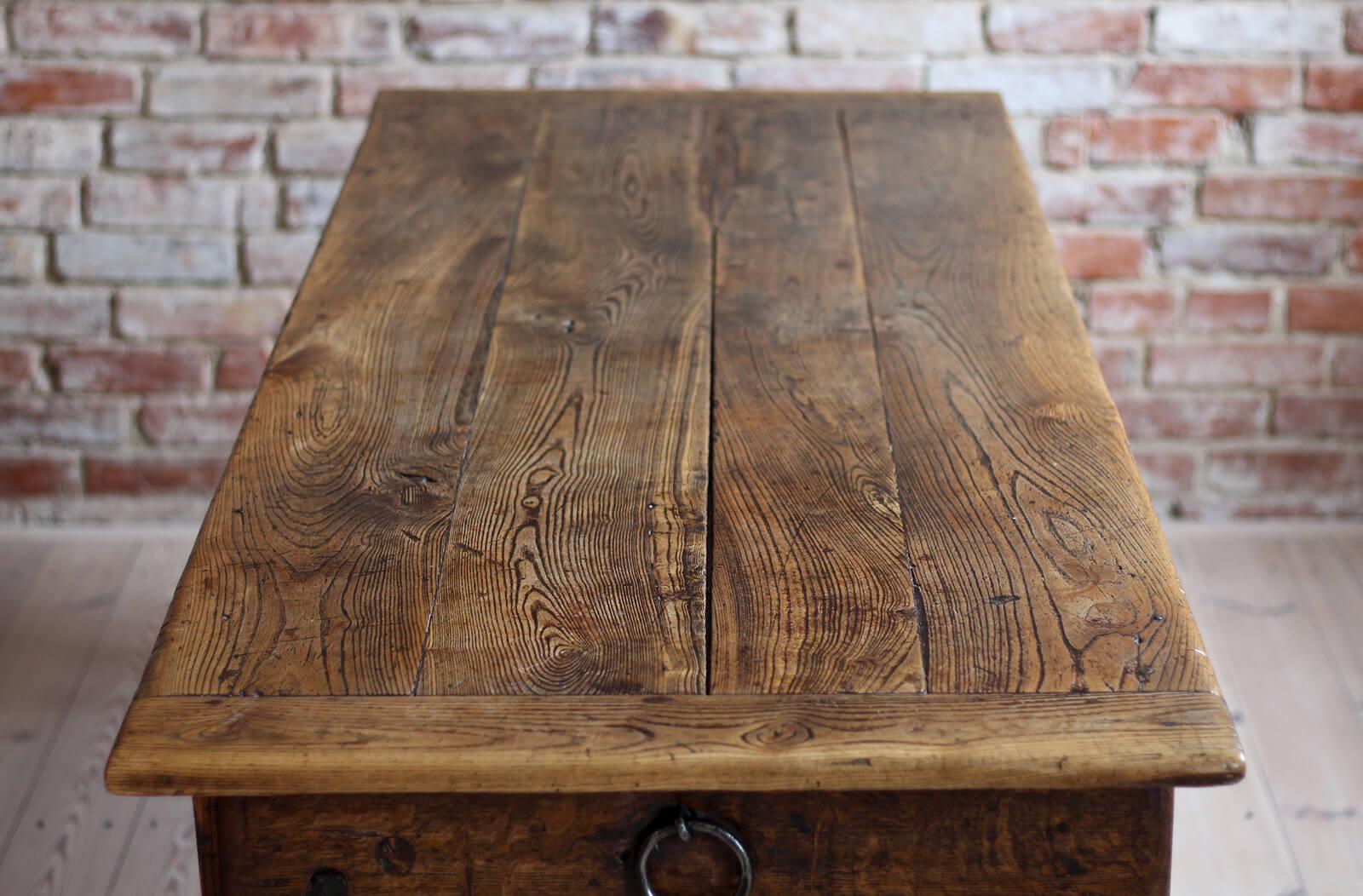 Solid Elm Table, 18th / 19th Century, Rustic Style, Prep or Dining Table 10