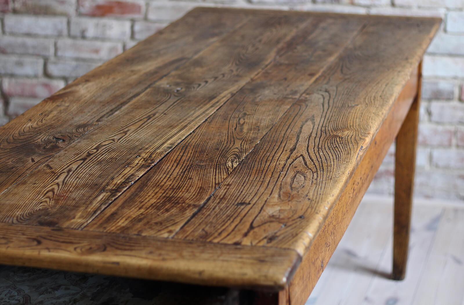 Solid Elm Table, 18th / 19th Century, Rustic Style, Prep or Dining Table 11