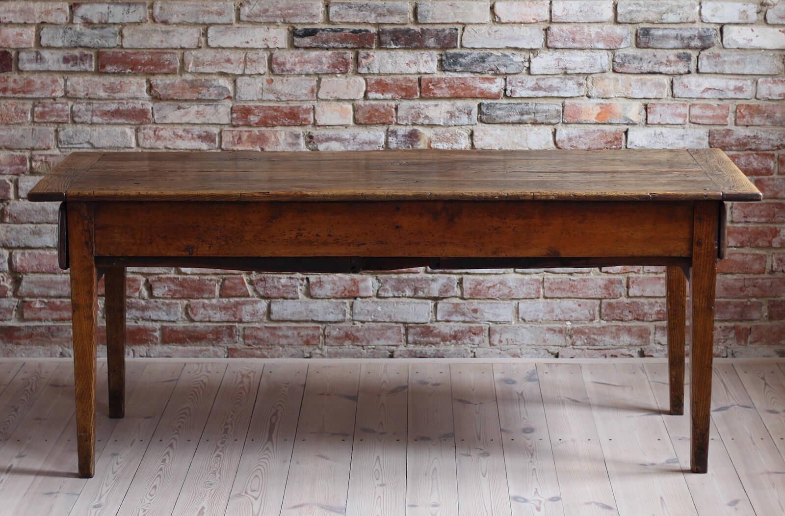 Solid Elm Table, 18th / 19th Century, Rustic Style, Prep or Dining Table 2