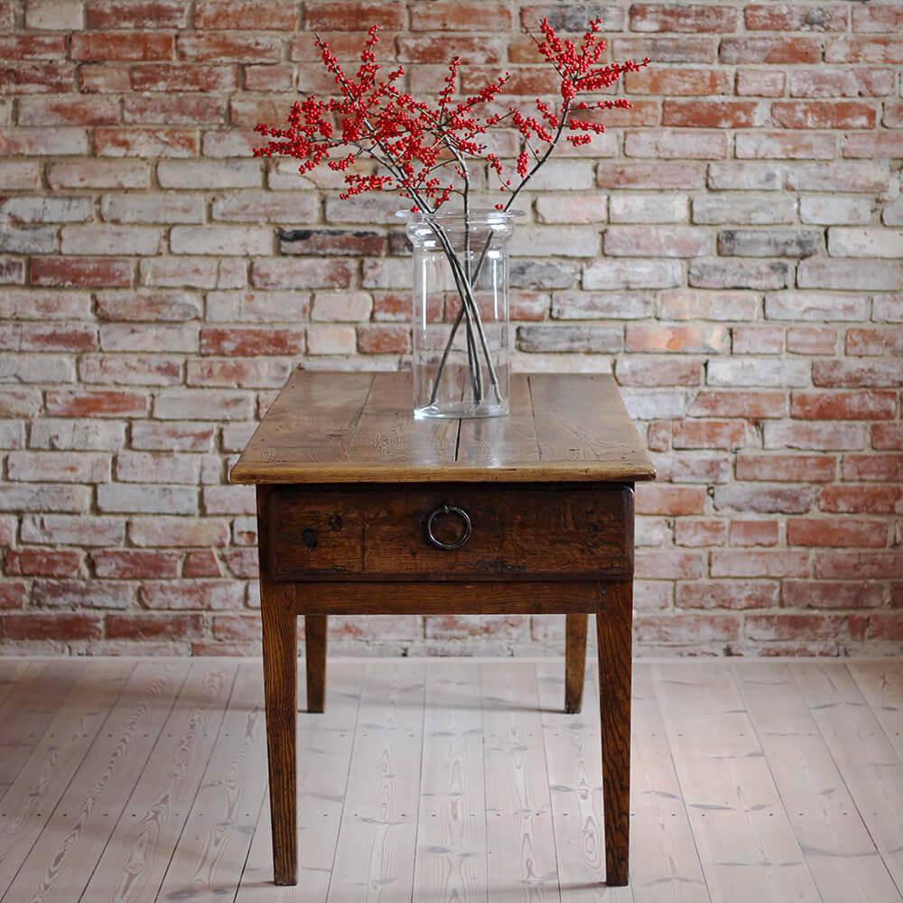 Solid Elm Table, 18th / 19th Century, Rustic Style, Prep or Dining Table 5