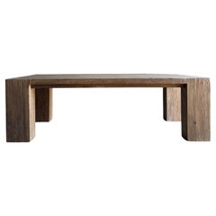 Massive Ulme Wood Balken Stil Esstisch Crafted von rustikalen abgeholzt Ulme Holz