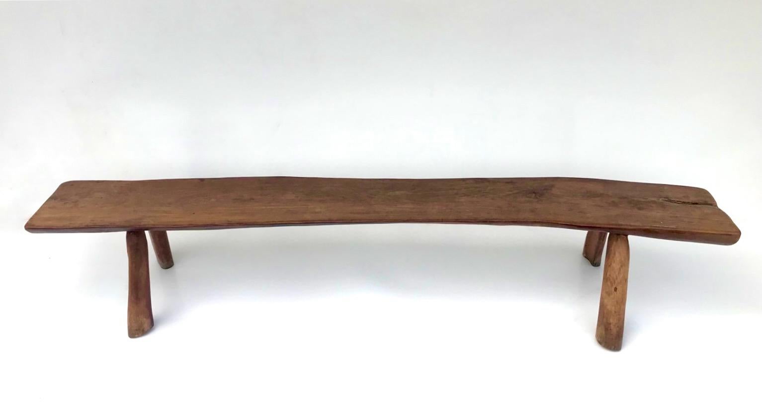Solid Elmwood Benches by Olavi Hanninen for Mikko Nupponen, stock of two For Sale 4