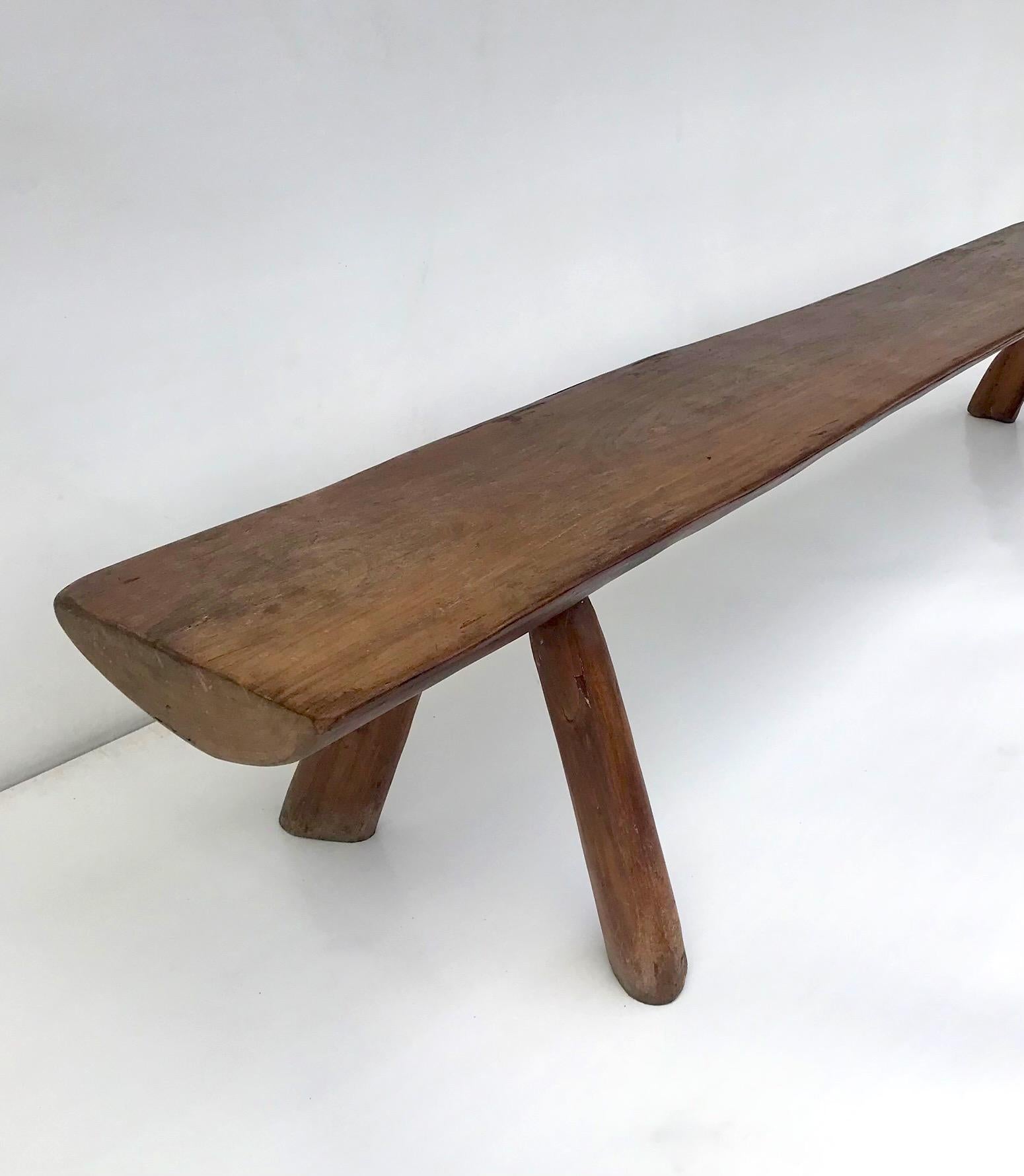 Solid Elmwood Benches by Olavi Hanninen for Mikko Nupponen, stock of two For Sale 3