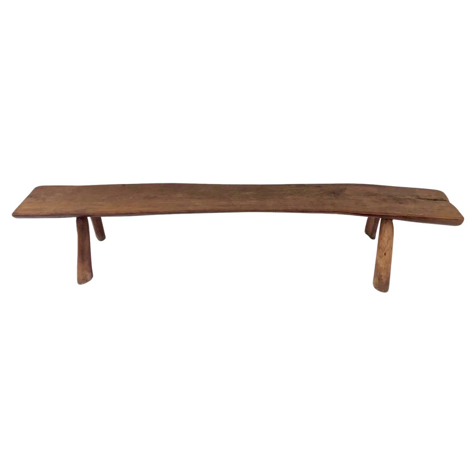 Solid Elmwood Benches by Olavi Hanninen for Mikko Nupponen, stock of two For Sale