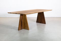 Solid Exotic Wood Twin Pedestal Dining Table / Desk Costantini, Luca In Stock