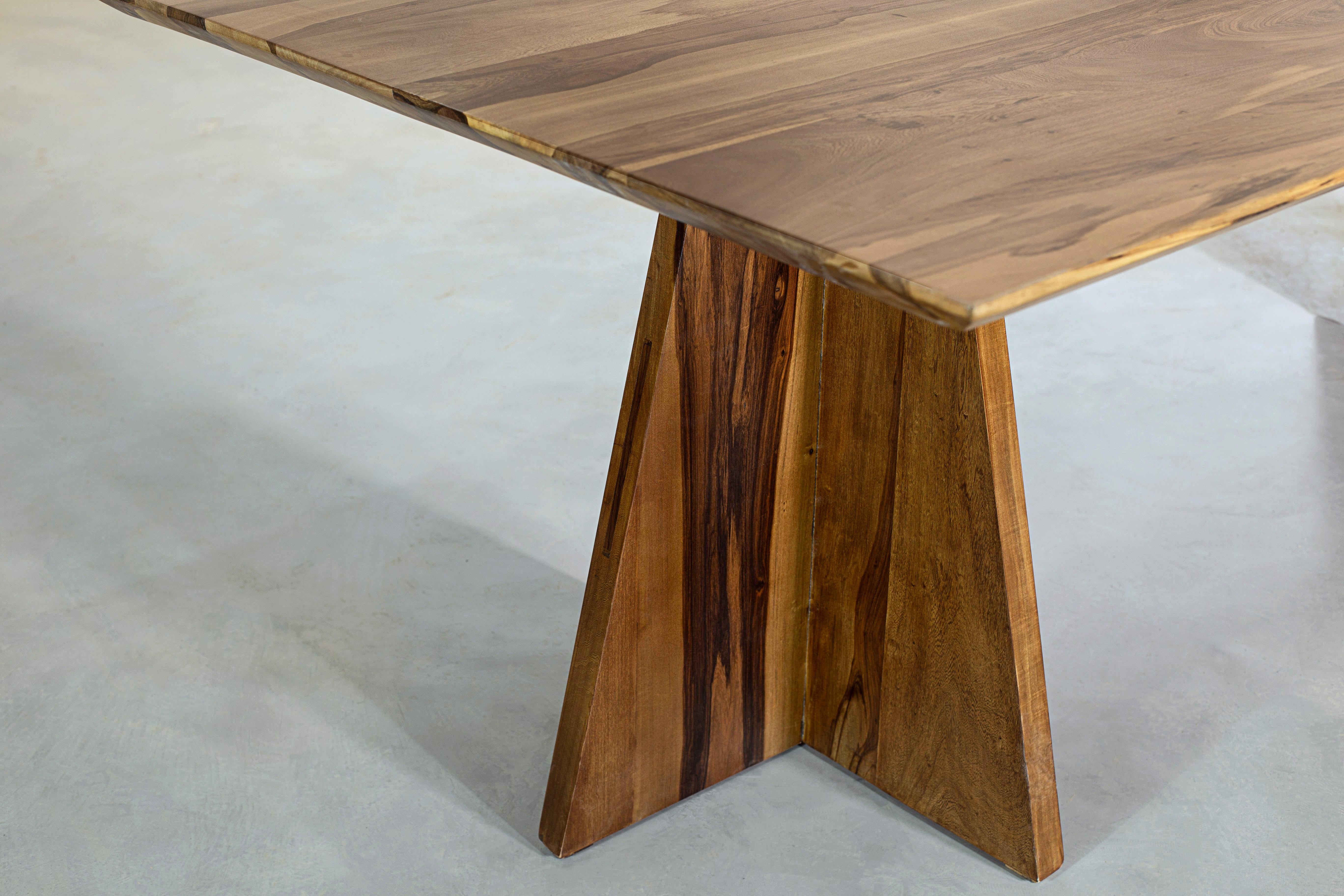 Argentine Solid Exotic Wood Twin Pedestal Dining Table / Desk Costantini, Luca In Stock For Sale