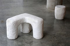 Solid Fluid Spackle Pod Stool in Ceramic and Hydrostone