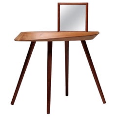 Solid Freijo and Imbuia Wood and Glass Memento Side Table by Andreas Anwander