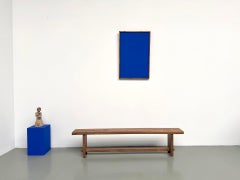 Solid french oak farmhouse bench from the 1950s