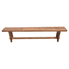 Solid french oak farmhouse bench from the 1950s