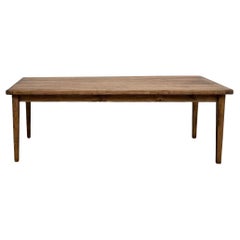 Table de ferme en chêne français massif avec pieds en fuseau
