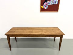 Solid french pine farmhouse table from the 1950s