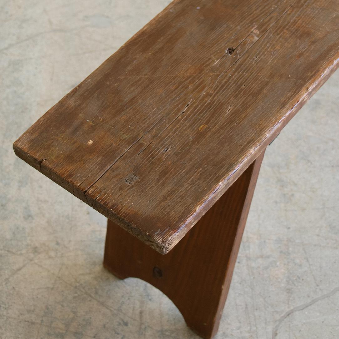 Solid French Wood and Metal Bench For Sale 3