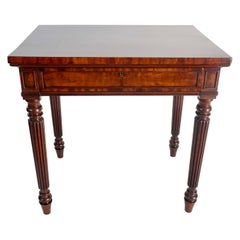 Solid Fustic & Mahogany Side Table by Gillows of Lancaster & London, circa 1820