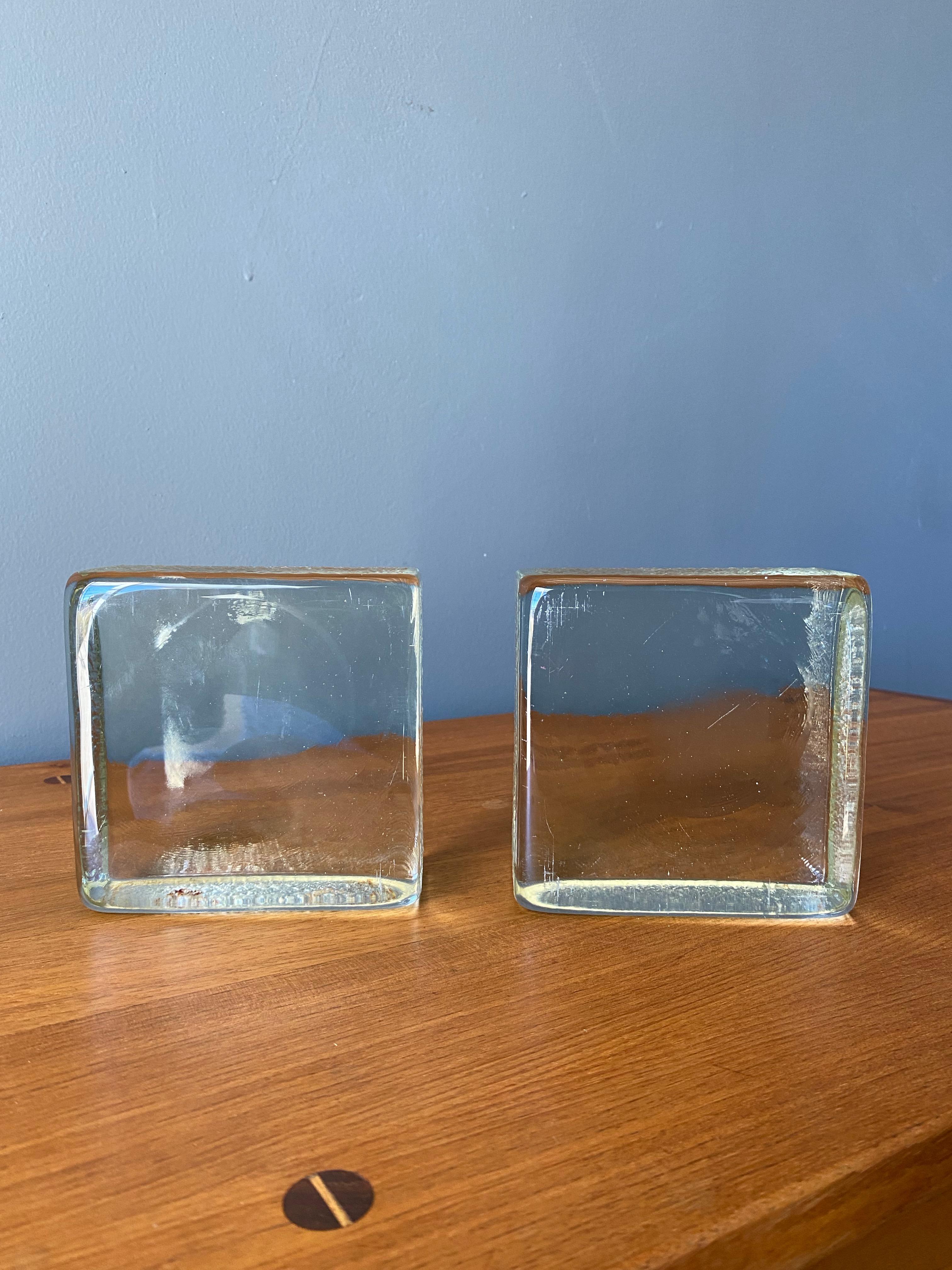 blenko glass bookends