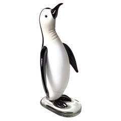 Murano-Pinguin aus massivem Glas, Italien, 1960er Jahre
