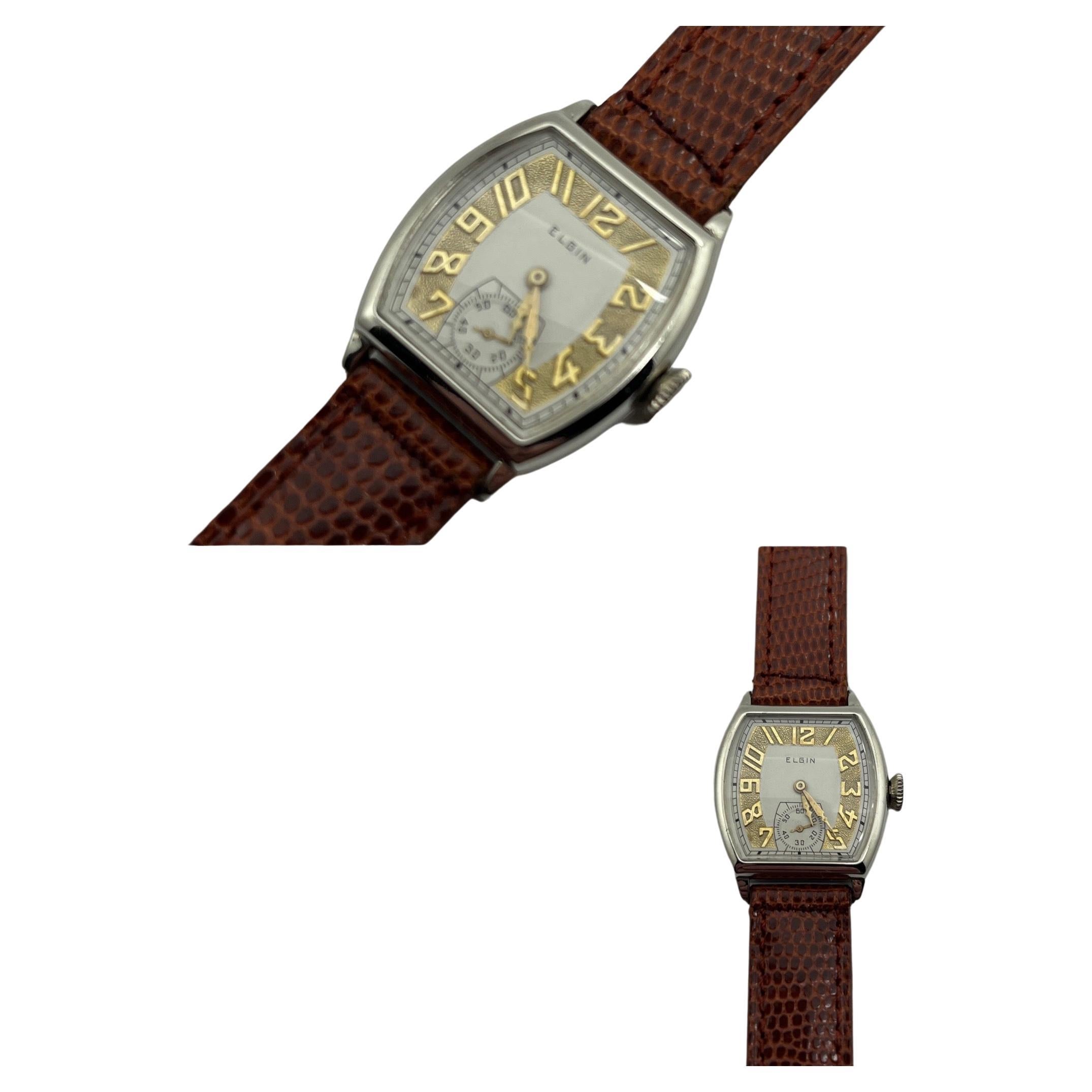 Good day, let me introduce you to the Elgin 14 karat white gold Model 1622. It was priced in 1930 at $60.00. To spend $60.00 on a gold wristwatch was but a dream during the depression.  


Art Deco, Art Deco Solid Gold, Art Deco solid gold with