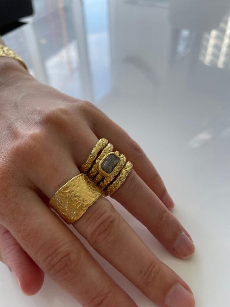 The Linda 22k gold ring is the perfect ring, the rich color and texture of the gold alone is fabulous! Part of the Essentials Collection which is the ultimate in ease and beauty. Effortlessly transitions from day to night. These are the foundational