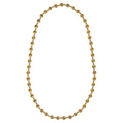 18K Yellow Gold Bead Etruscan Revival Necklace