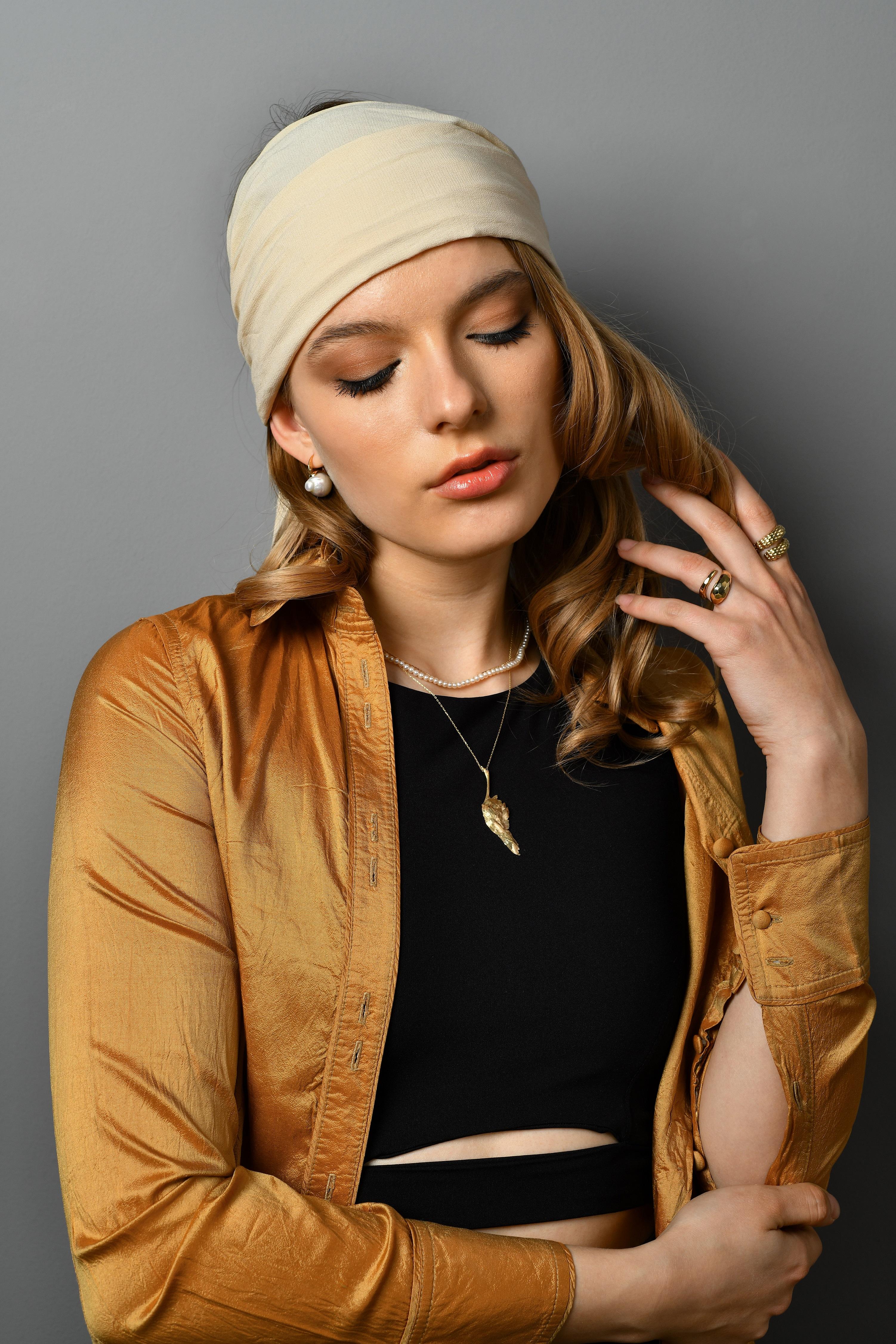 Women's Solid Gold Baroque Pearl Drop Earrings For Sale